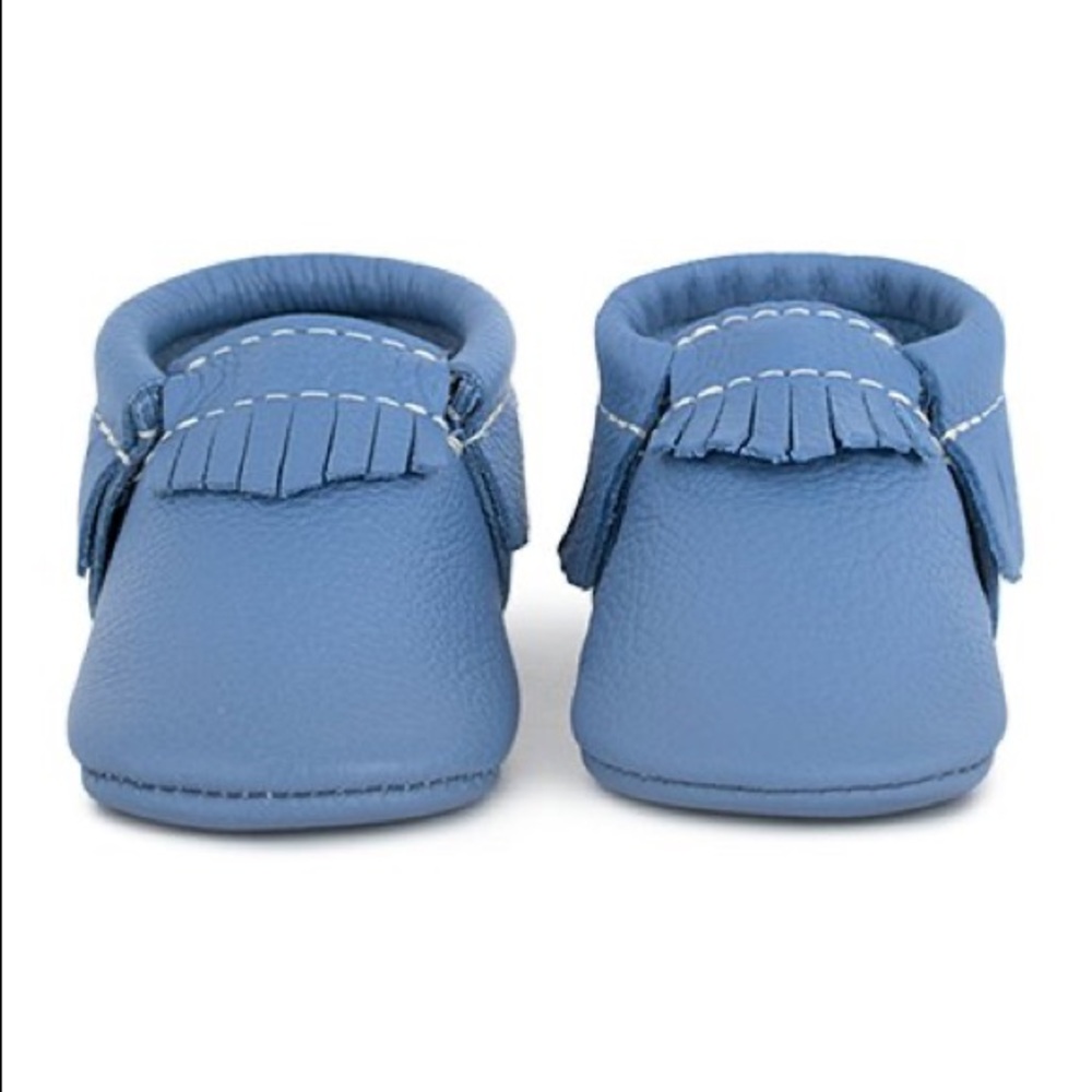 Freshly Picked Faded Denim Soft Leather Moccasin